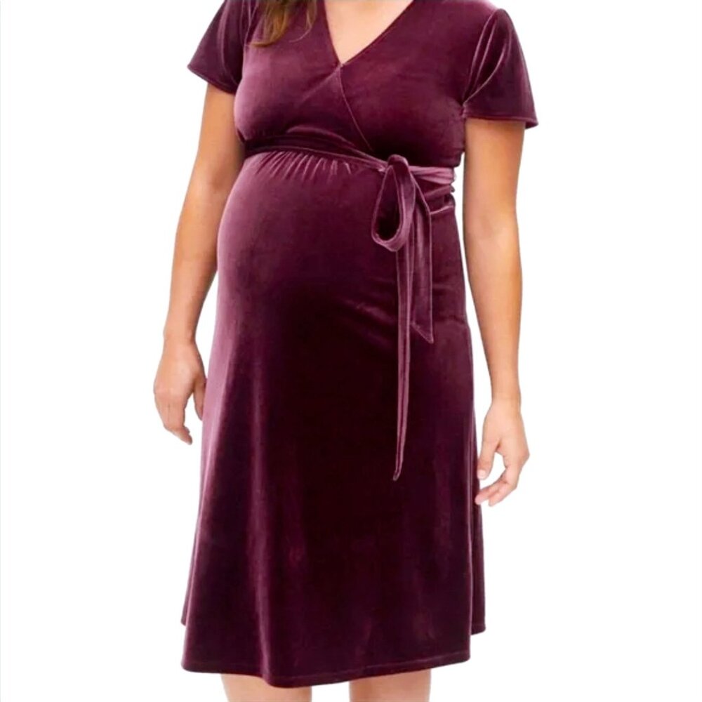 GAP Maternity Pregnancy Velvet Wrap dress